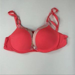 PINK Victorias Secret 34A Campus Pushup Bra Padded Underwire #1428